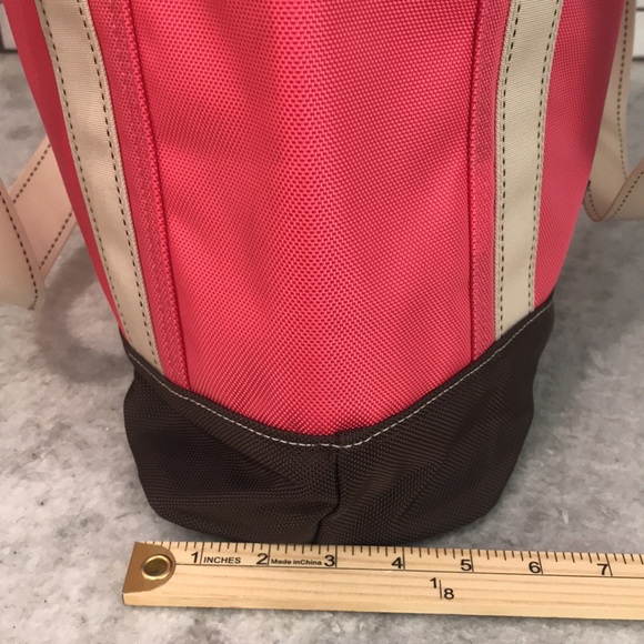 Lands End Tote Bag Womens Medium Pink Canvas Beach Travel Resortwear Gorpcore - Picture 7 of 9